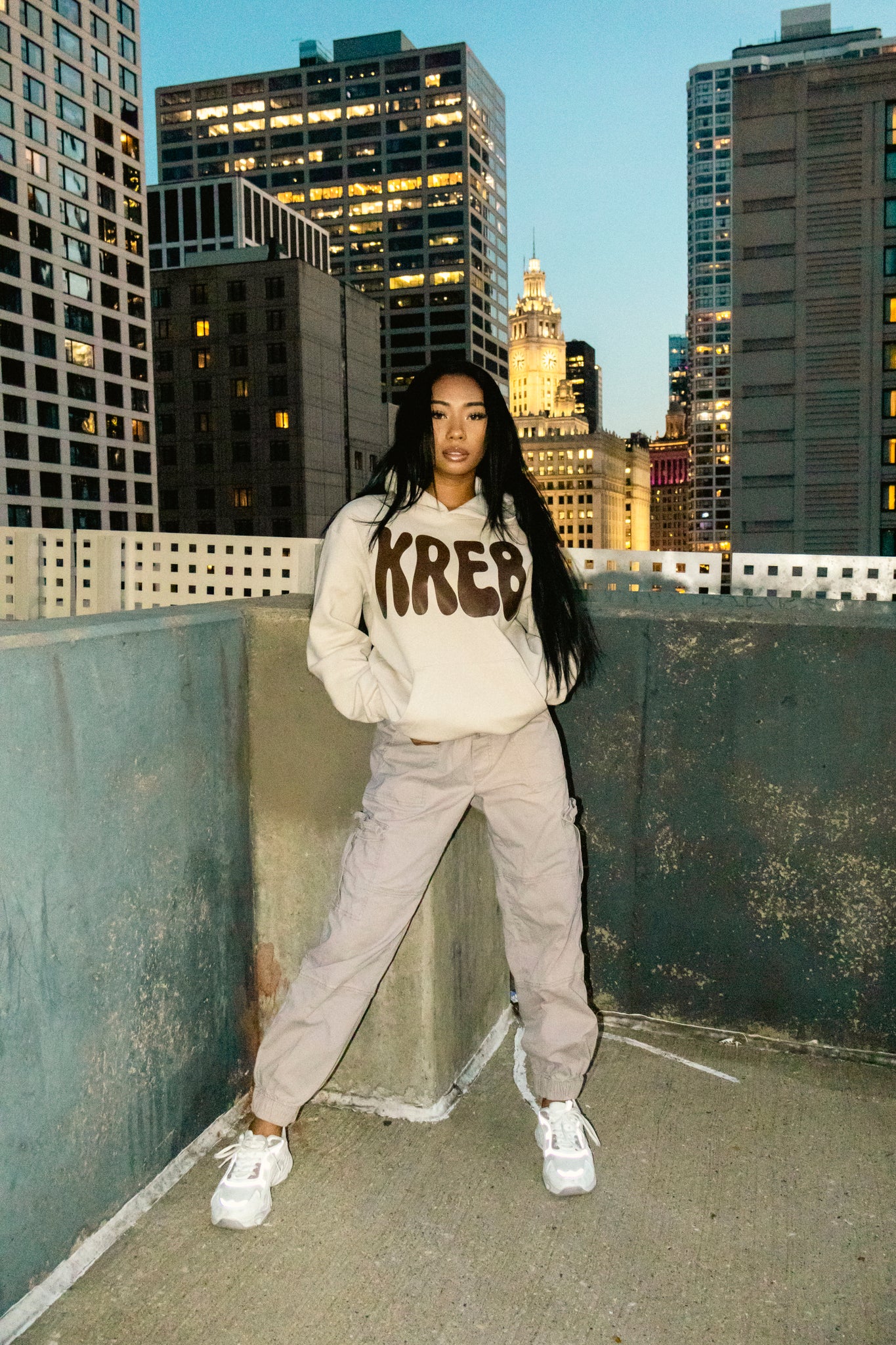 KRE8 OVERSIZED UNISEX HOODIE CREAM