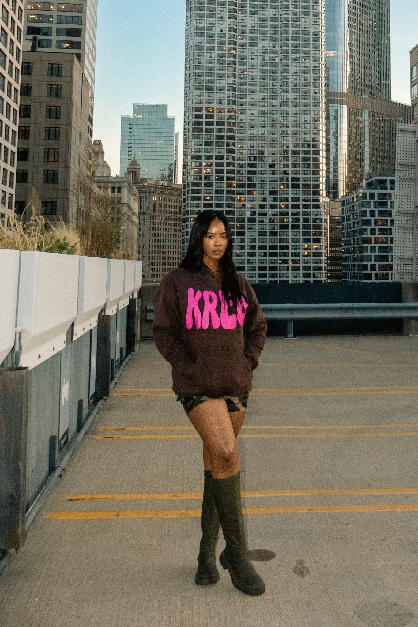 KRE8 OVERSIZED UNISEX HOODIE PINK